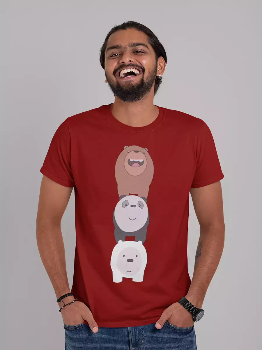 animal red t shirt for men